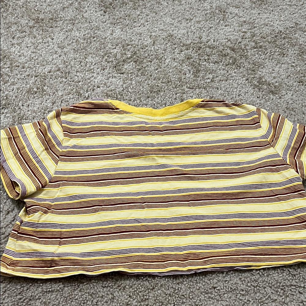 Urban Outfitters Striped Tee - Yellow and Brown - Picture 3 of 3